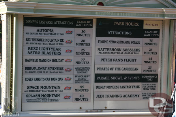 The line board around 4:40