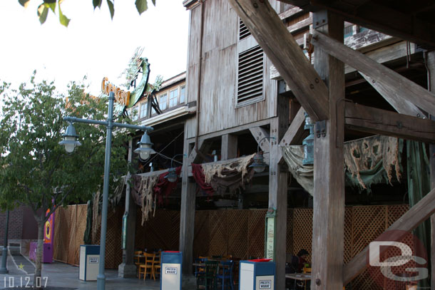 More decorations were up in the Wharf area
