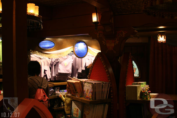 A couple shots in the recently remodeled shop in the castle, its all Tinkerbell merchandise (I think it was before too, but I can not remember