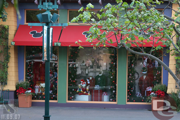 The World of Disney windows have Christmas displays