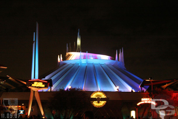 The Space Mountain sign was back to normal this week (the space was not working last week)