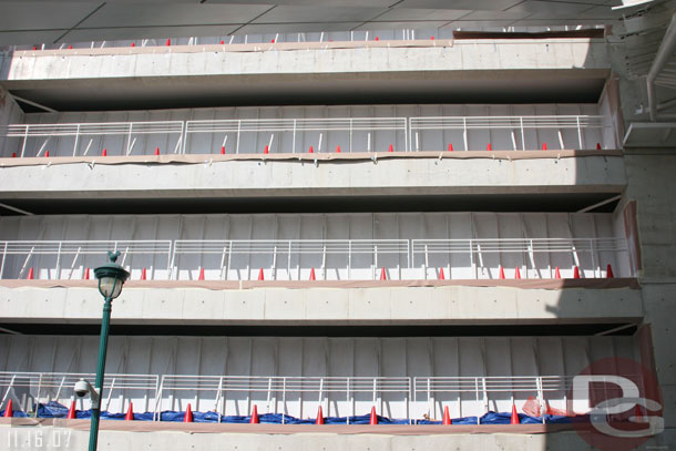 Work continues on the Mickey and Friends garage railings