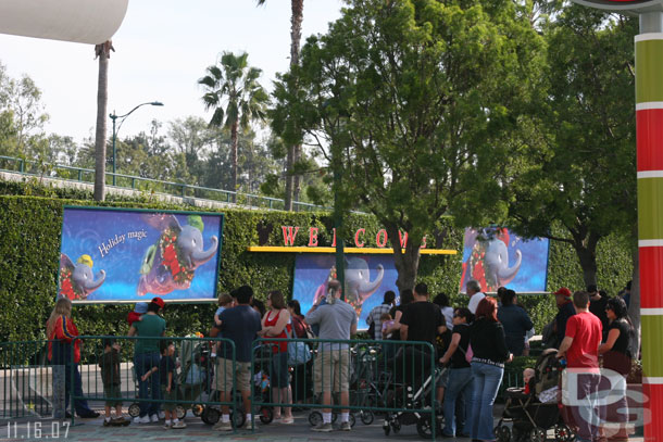 New billboards at the tram stop