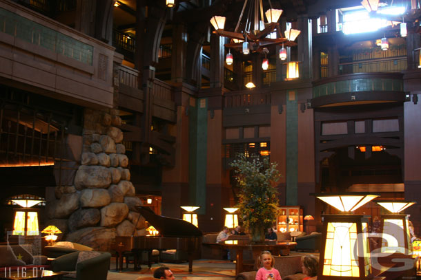 No decorations up at the Grand Californian yet