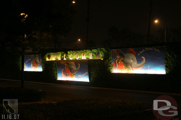 The Mickey and Friends tram stop signs