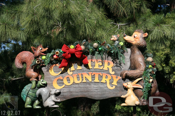 Out to Critter Country for a look at the decorations