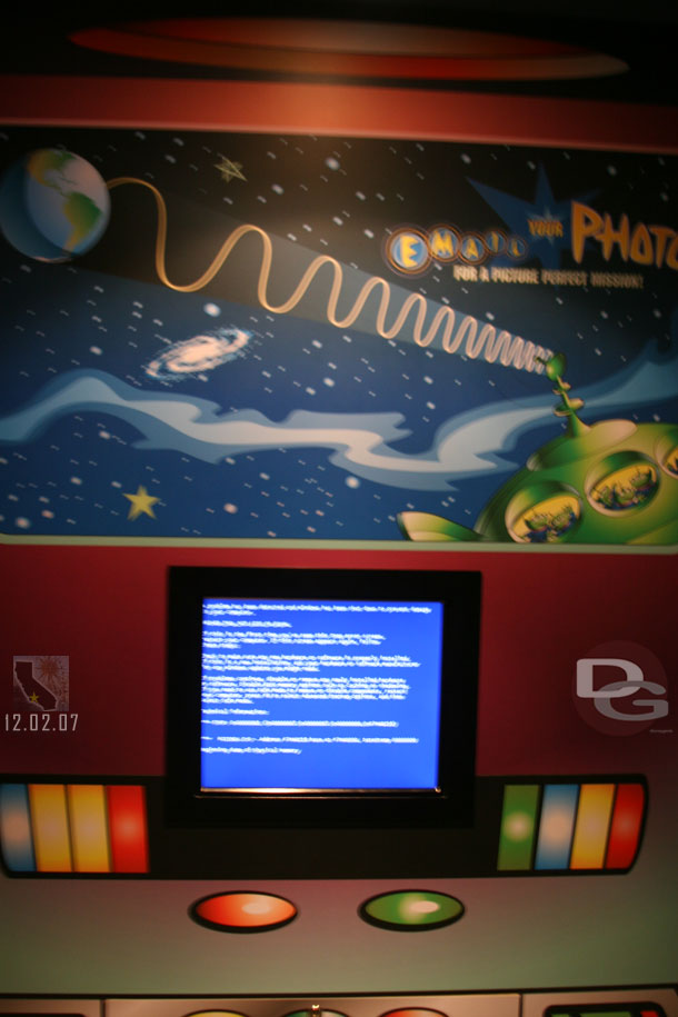 One of the Buzz photo machines had the Windows blue screen of death on it, and another was jammed up too.