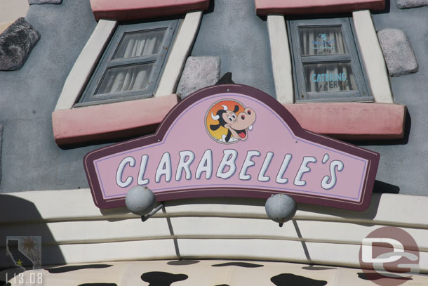 The signage on Clarabelles has been replaced.