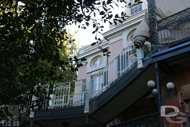 New railings are going up on the stairs to the former gallery / new suite