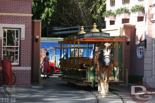 As I was walking out of the park they were bring the street cars into service for the day.