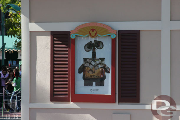 A sign for Wall-E on the ticket booth