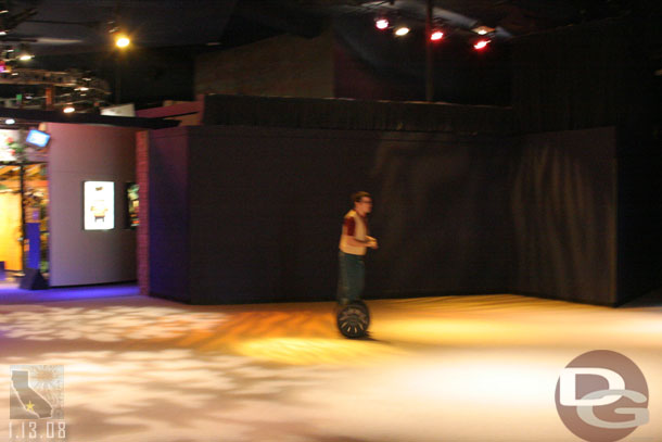 A CM showing off his Segway skills in the vast openness of Innoventions.