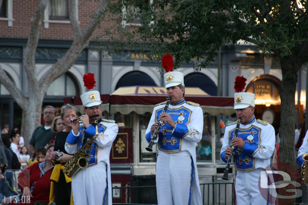 The Disneyland Band during the Flag Retreat