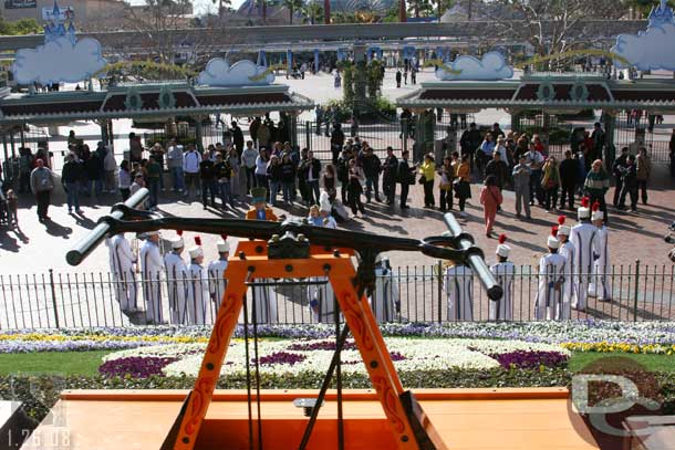 The Disneyland Band at the parks entrance