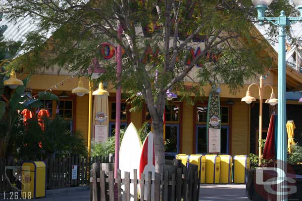 The pizza place is closed on the Pier for a rehab