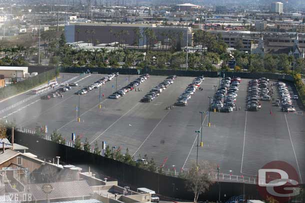 Not a busy day at the parks, the parking lot is quite empty