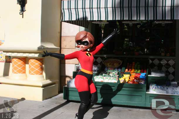 Mrs Incredible on the backlot.