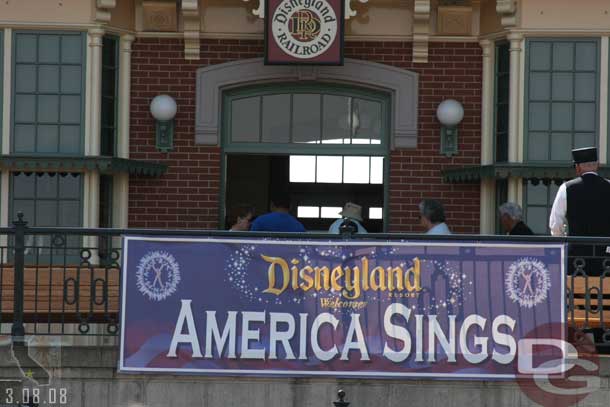 I just missed a perforance on Main Street of a group called America Sings, it appeared to be a Childrens Chior (I wish they would put this info on the web of in the guidemaps)