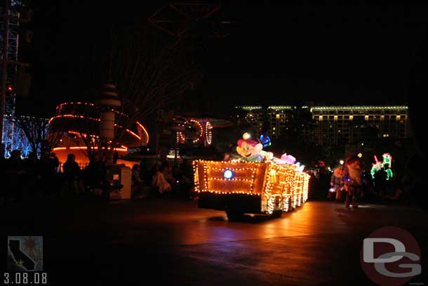 We close with Dopey during the Electrical Parade