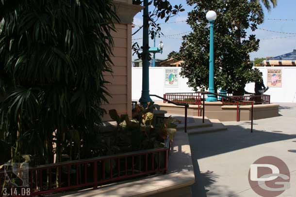 Some of the new walkway area