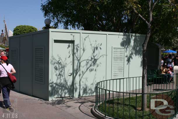 Walls up around one of the planters.