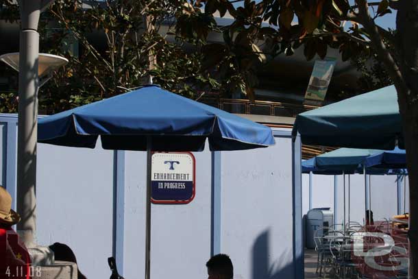 They are working on the Tomorrowland Terrace area behind the stage