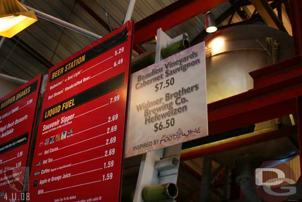 Throughout DCA they had extra menu items for the Food and Wine Festival