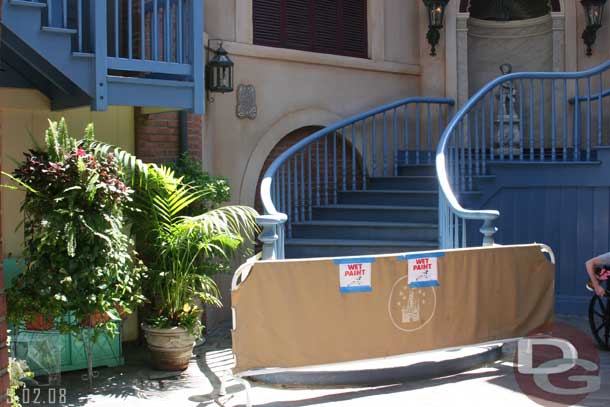 Painting going on in New Orleans Square