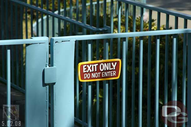 Looks like a new exit sign on the Toontown Depot