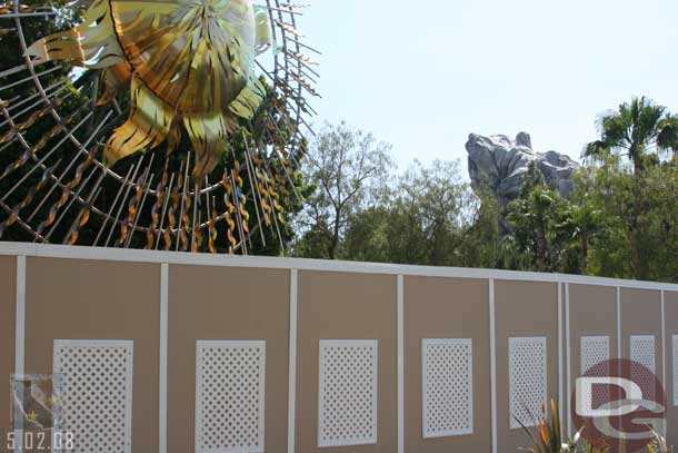 Walls are up around the sun fountain