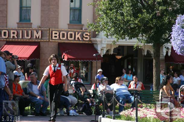 Back to Disneyland, where I noticed two mics out for the Flag Retreat, not sure why, maybe to pick up the band?