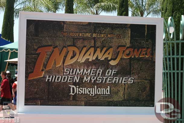 Starting next week an Indiana Jones promotion