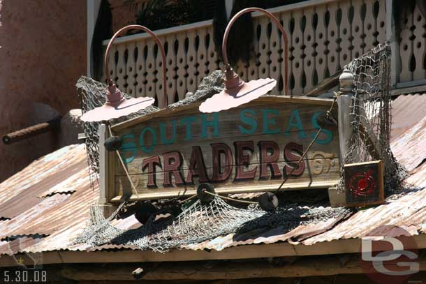 Walking through Adventureland I spotted some new symbols (I got a map later and its also available at disneyland.com/indy)