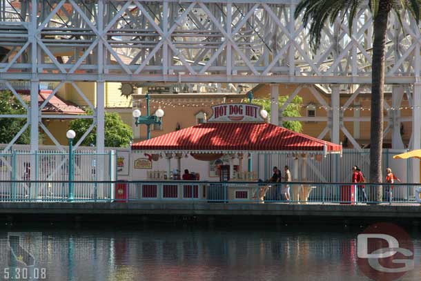 The new Hot Dog stand from across the Bay