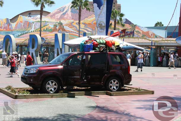 A new Honda Pilot sits near DCAs entrance