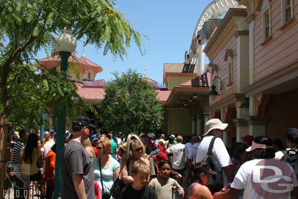 Looking at the line from near the Midway Games