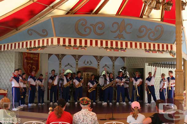 The College Band at their 2:20 set at Plaza Gardens