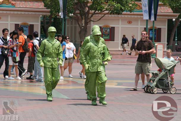 The Green Army guys heading out to their post