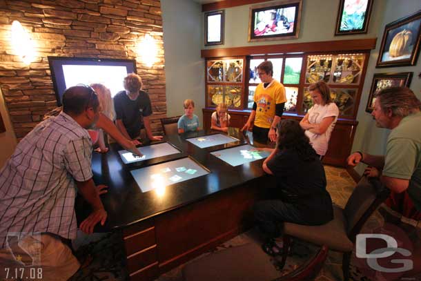 The game room with a multi touch interactive table