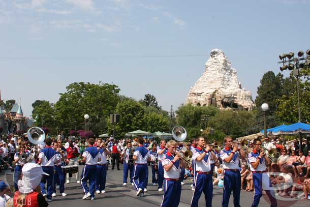 The College Band out performing before the parade