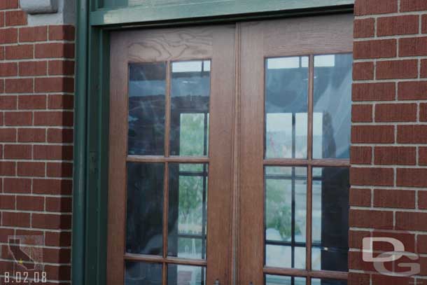 A better shot of the painted doorway on the Main Street train station