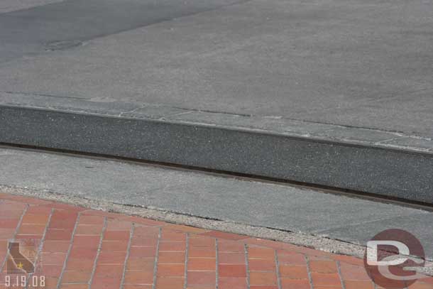 On Main Street the center portion of the street car track has been replaced in Town Square.