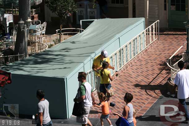 Work on the walkway near the River Belle Terrace