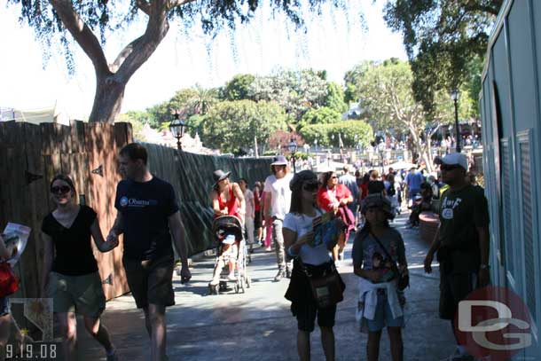 The walkway to get into and out of Critter Country is quite narrow right now.