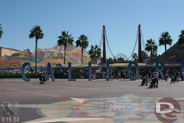 Over at DCA the Year of a Million Dreams decorations are still up.