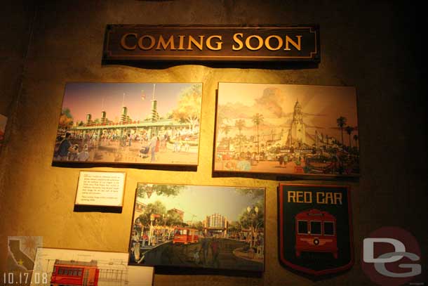 Right before the exit is an area called coming soon.. right now it features the Red Cars and entrance.  I believe this will be the next exhibit coming into the space, next year once the first phase of the Pier work is complete.