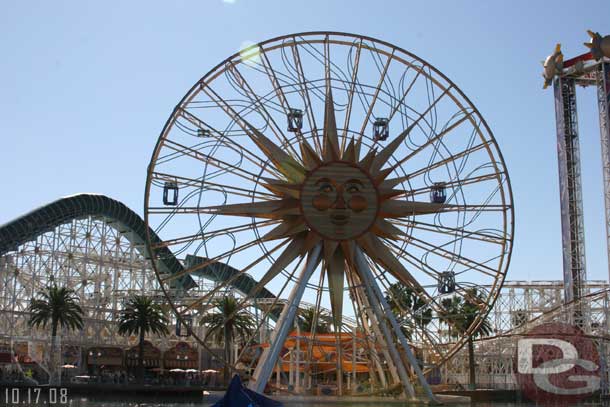 The Sun Wheel is now closed and most of the cars have been removed