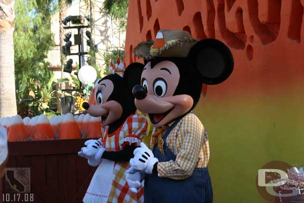 Mickey and Minnie out for pictures