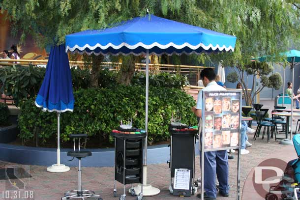 Face painting out in Tomorrowland.  I think this has been around a while, but for some reason it seemed new to me.