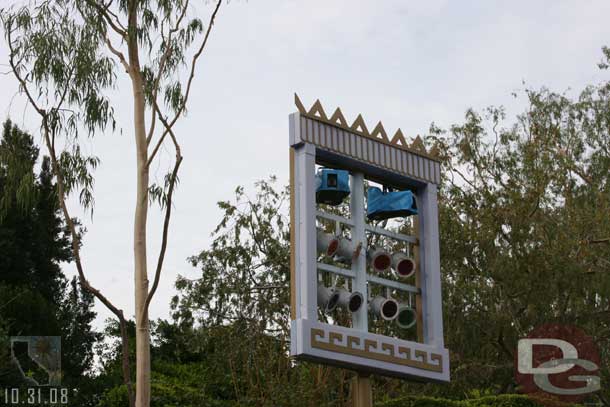 Snow machines out in the Small World mall area